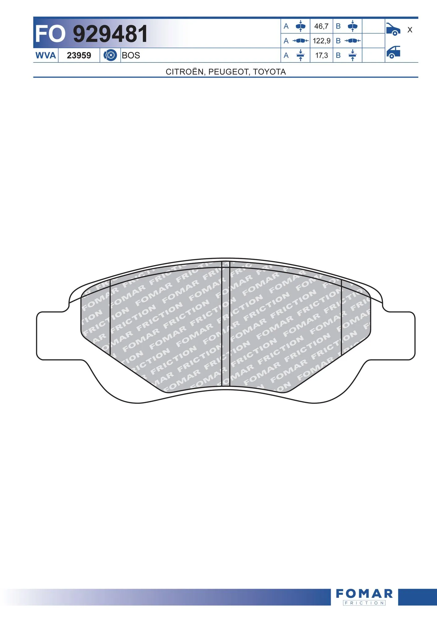 Brake Pad Set, disc brake